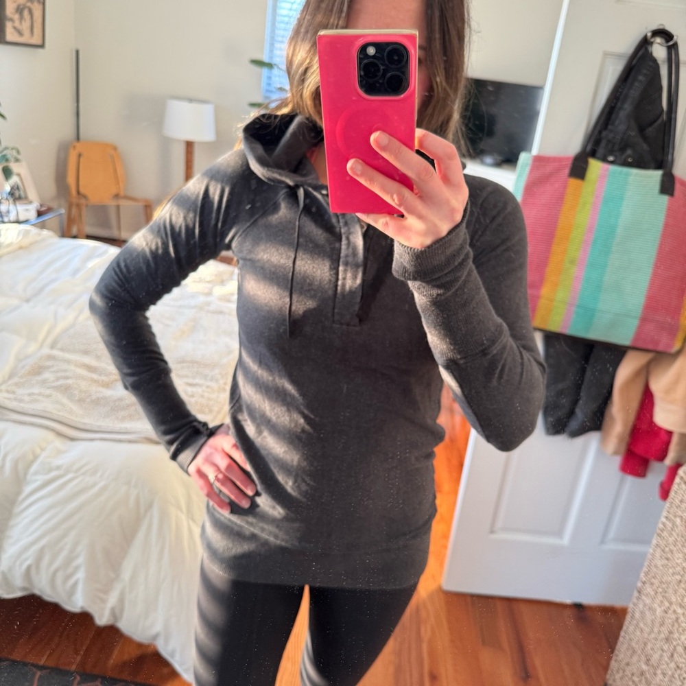 Lululemon Gray Women's Half-zip Hoodie